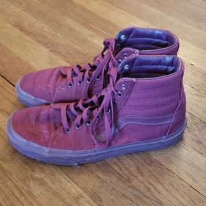 Unisex Burgungy Vans Hi-tops